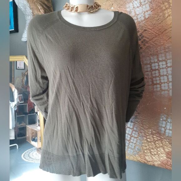 Zara Olive Green Women's Fine Knit Sweater - Picture 12 of 12